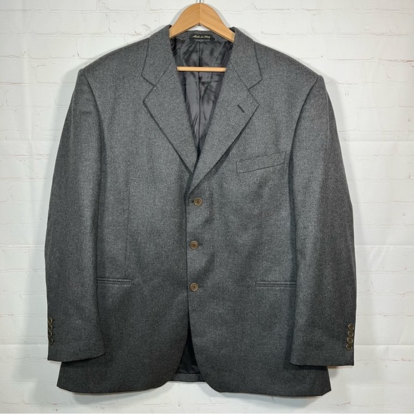 GIORGIO CAVALLI Cashmere Sport Coat Jacket Blazer Mens Size 46 Made In Italy